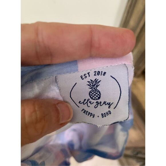 Ella Gray Pastel Gingham Summer Dress - Picture 7 of 13